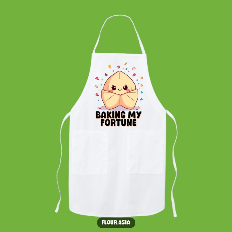 Funny Kawaii Fortune Cookie Apron: Confetti Kitchen Fun for Gifts