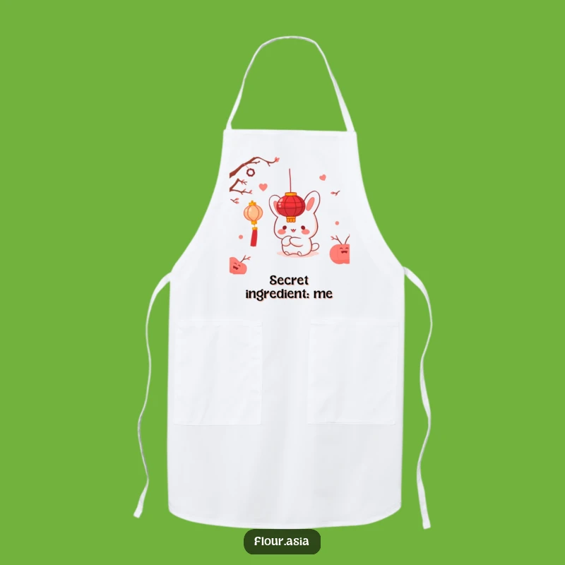 Funny Kawaii Bao Bun Apron: Hidden Lantern Fun for Kitchen Gifts