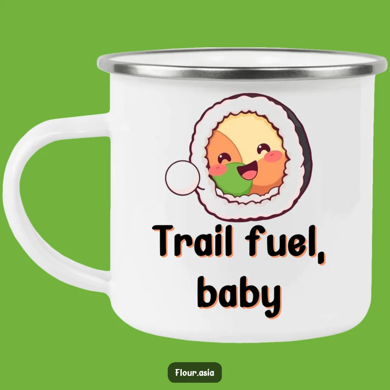 Durable Funny Kawaii Sushi Roll Camping Mug: Outdoor Rice Ball Fun Gift