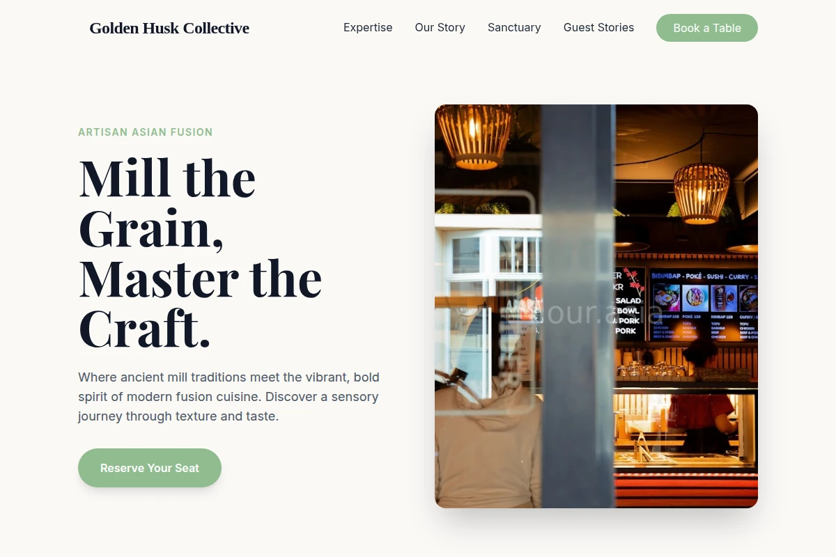 culinary Asian Fusion Food