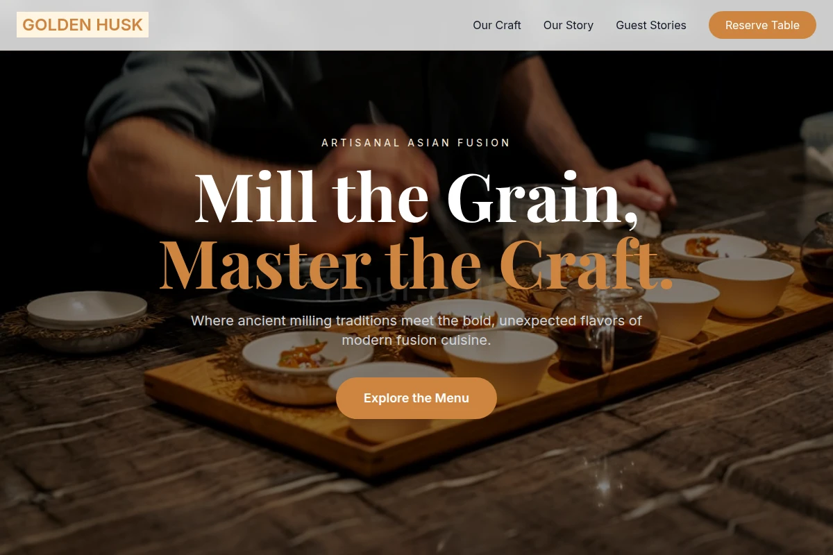 artisan Asian Fusion Food