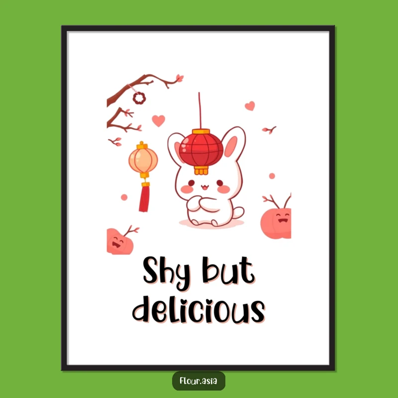 Funny Kawaii Bao Bun Digital Print: Hidden Lantern Art for Instant Gifts