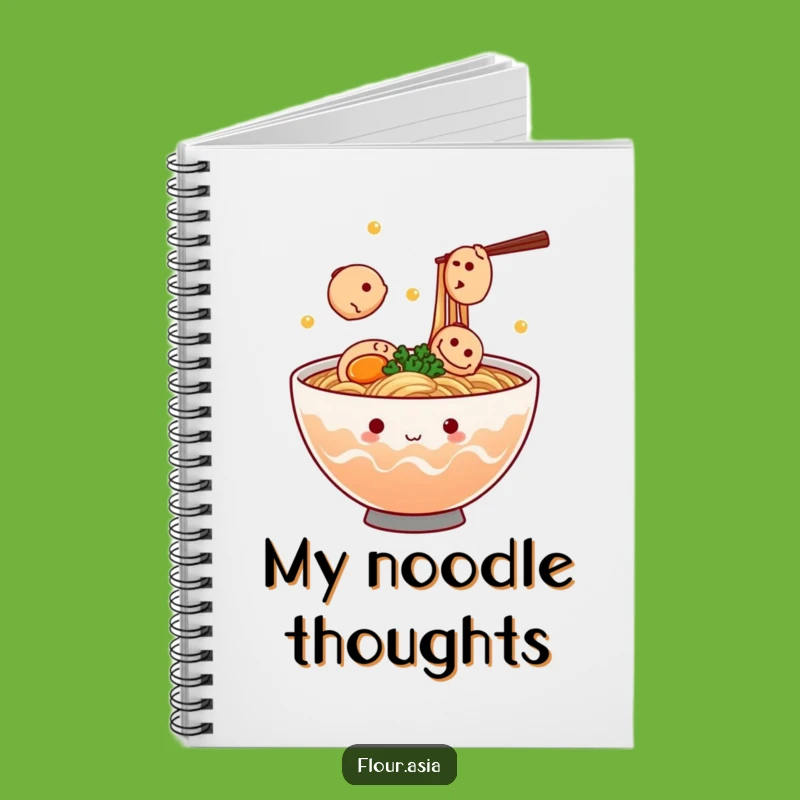 Funny Kawaii Ramen Notebook: Juggling Fish Cakes for Creative Gifts